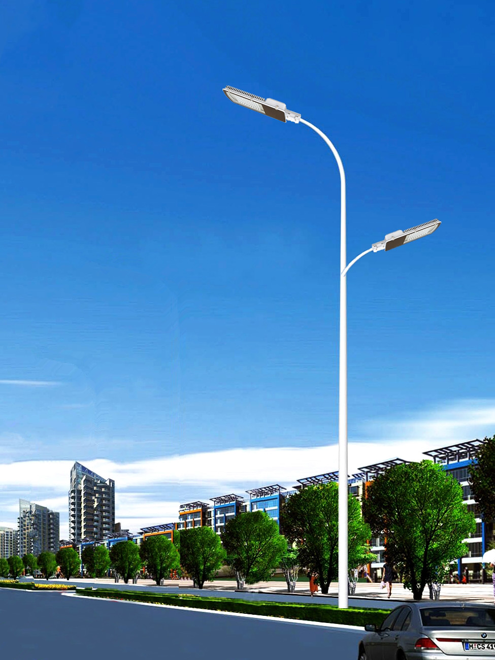 高低臂led路燈